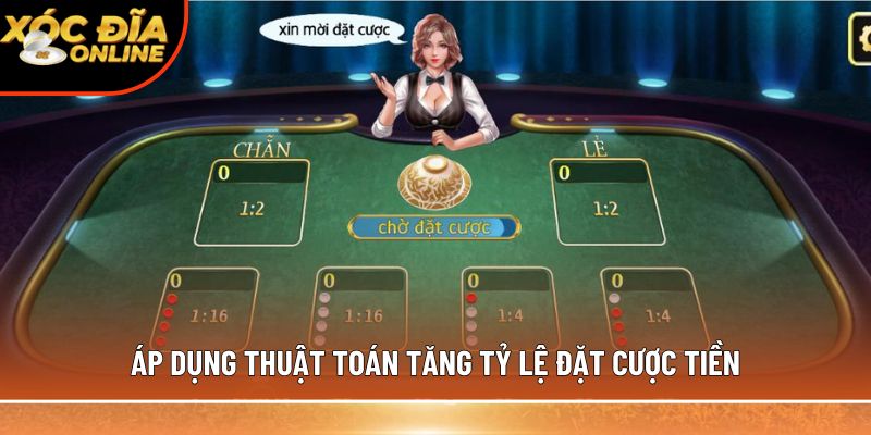 Áp dụng thuật toán tăng tỷ lệ đặt cược tiền